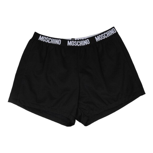 Moschino Swim Trunks Size Large Black White Swim Shorts Logo Beach - Picture 1 of 7